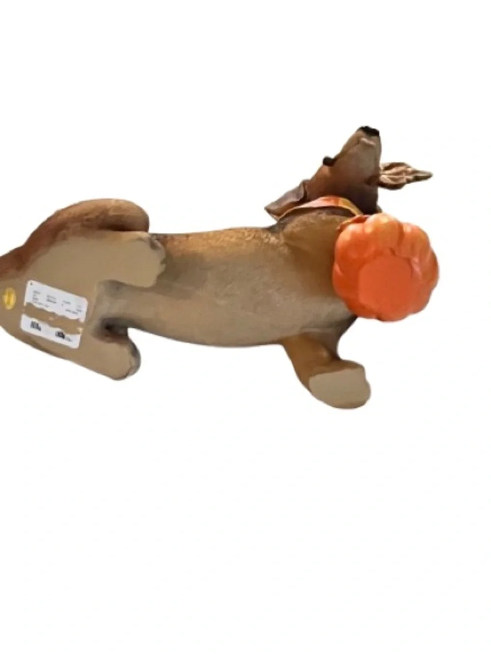 🆕- Autumn Dachshund Dog Resin Figurine with Orange Pumpkin Accent